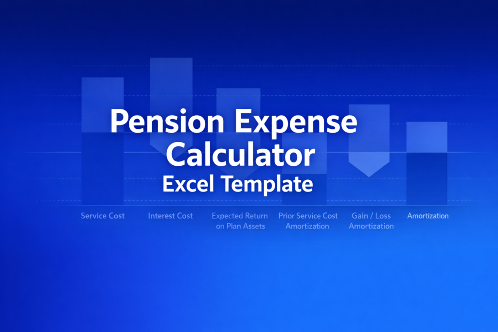 Professional finance illustration representing Pension Expense Calculator Excel Template