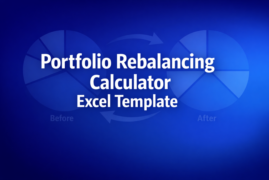 Professional finance illustration representing Portfolio Rebalancing Calculator Excel Template