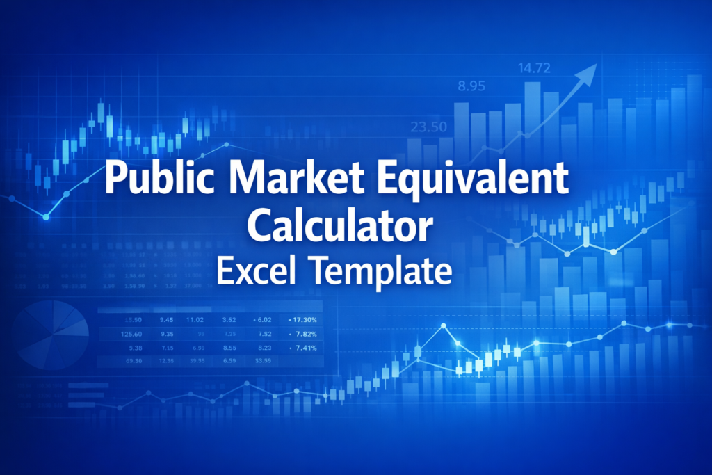 Professional finance illustration representing Public Market Equivalent Calculator Excel Template