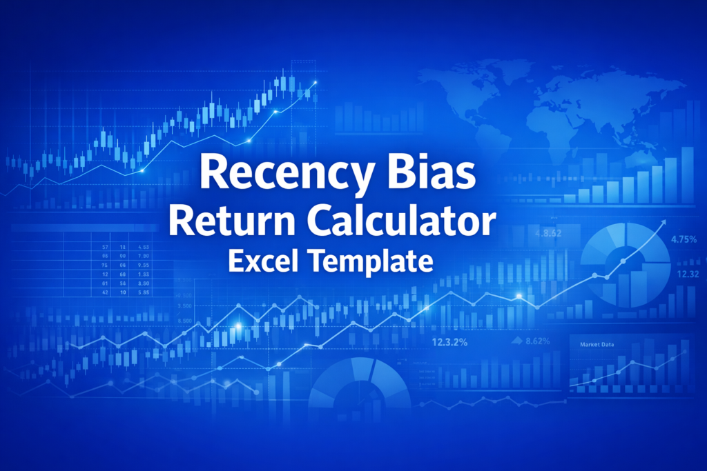 Professional finance illustration representing Recency Bias Return Calculator Excel Template