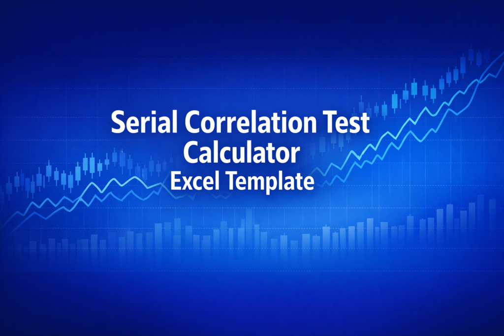 Professional finance illustration representing Serial Correlation Test Calculator Excel Template