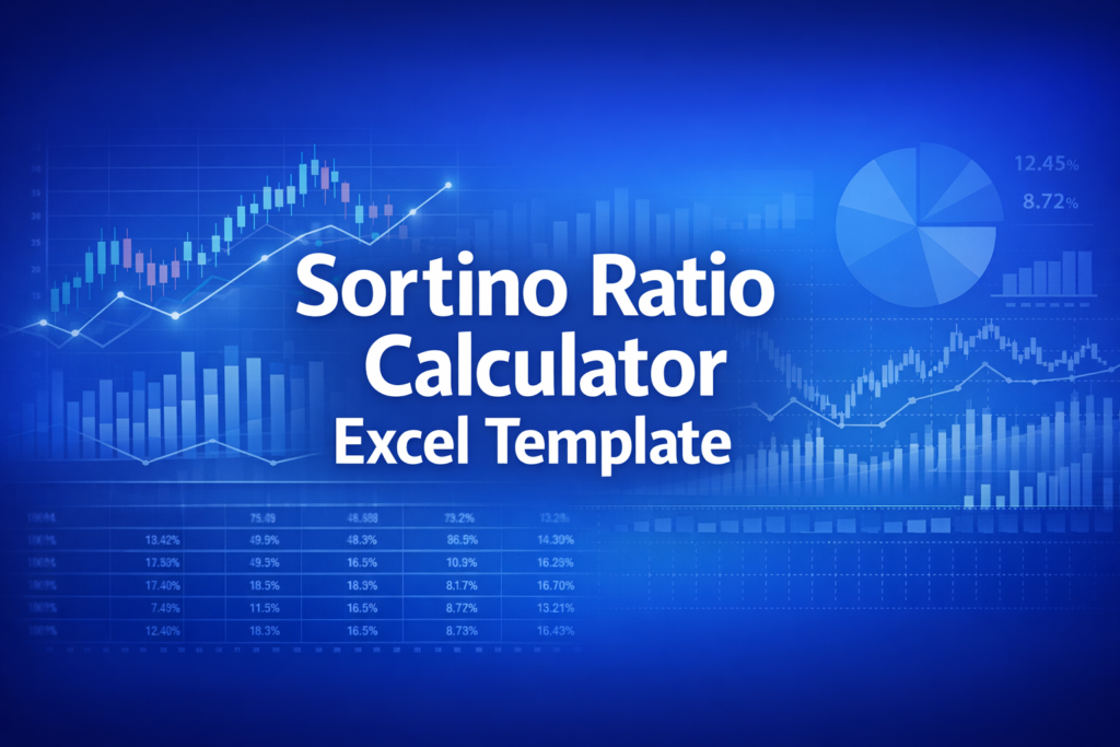 Professional finance illustration representing Sortino Ratio Calculator Excel Template