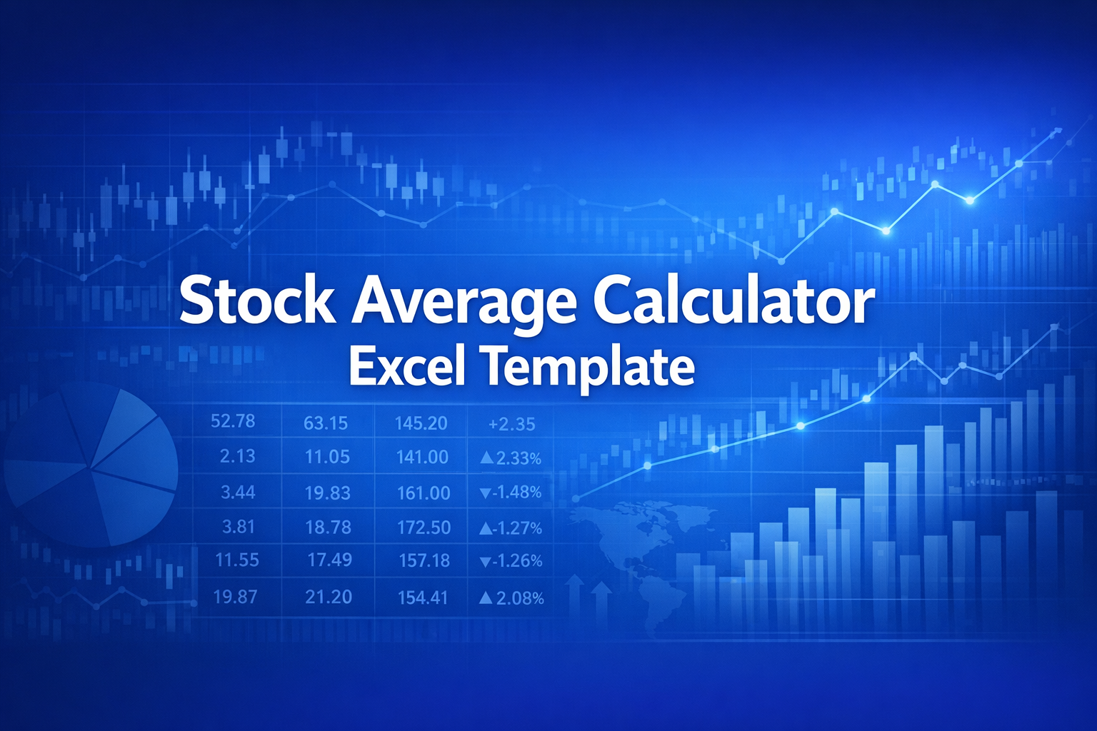 Professional finance illustration representing Stock Average Calculator Excel Template