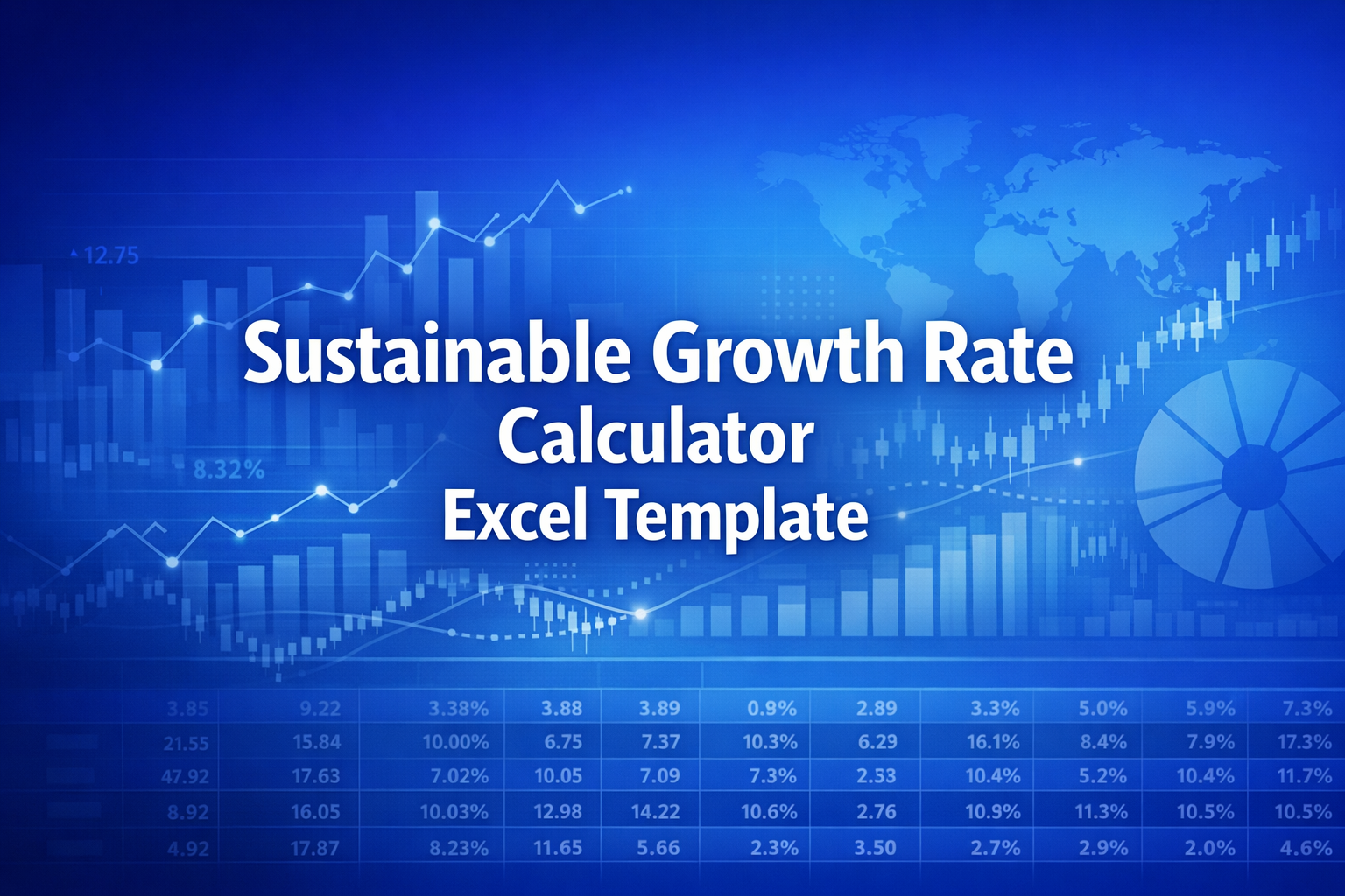 Professional finance illustration representing Sustainable Growth Rate Calculator Excel Template