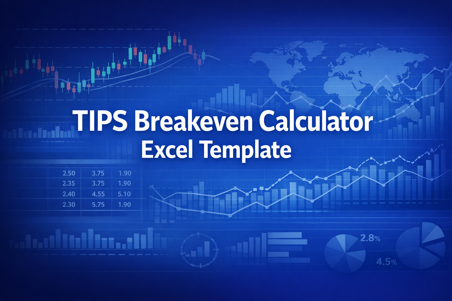 Professional finance illustration representing TIPS Breakeven Calculator Excel Template