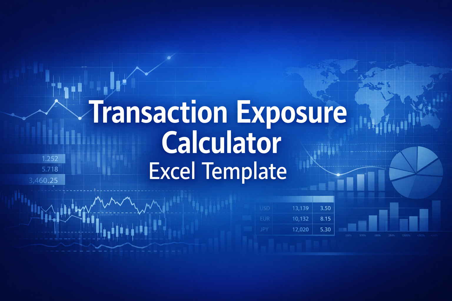 Professional finance illustration representing Transaction Exposure Calculator Excel Template