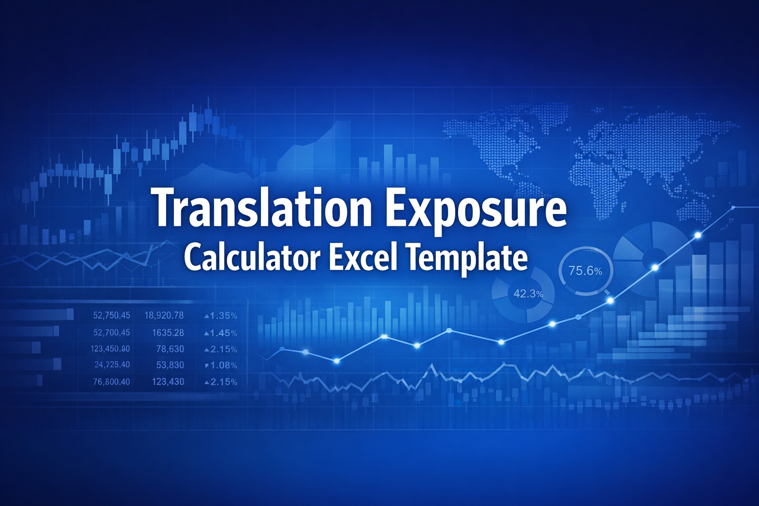 Professional finance illustration representing Translation Exposure Calculator Excel Template