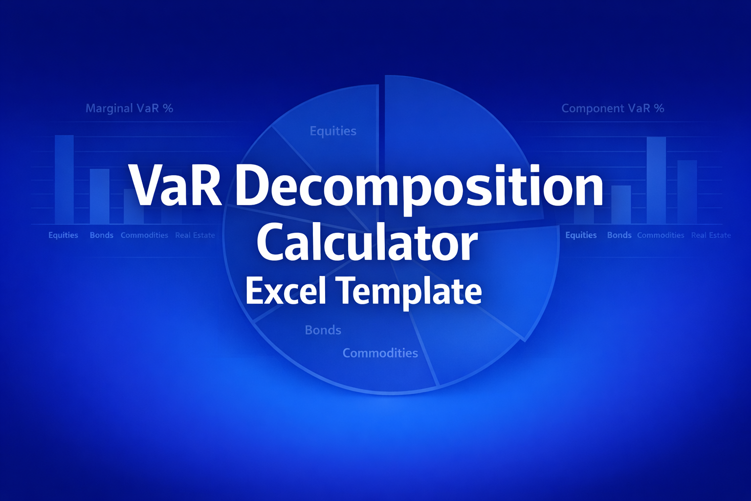 Professional finance illustration representing VaR Decomposition Calculator Excel Template