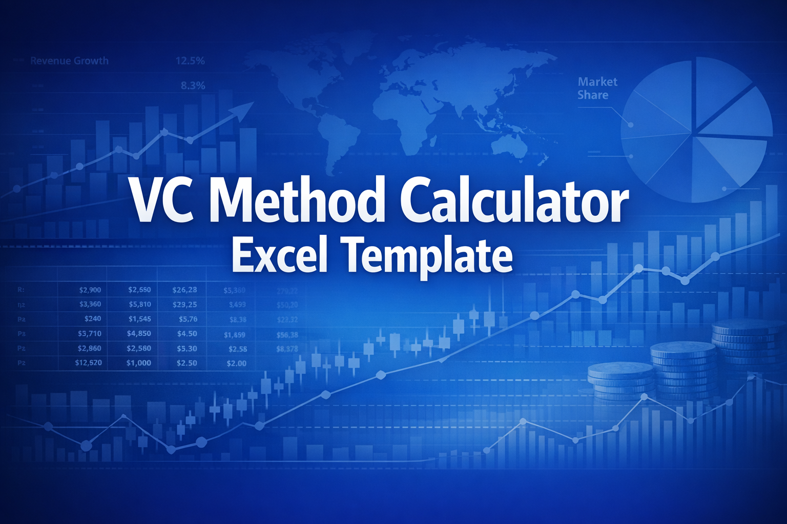 Professional finance illustration representing VC Method Calculator Excel Template