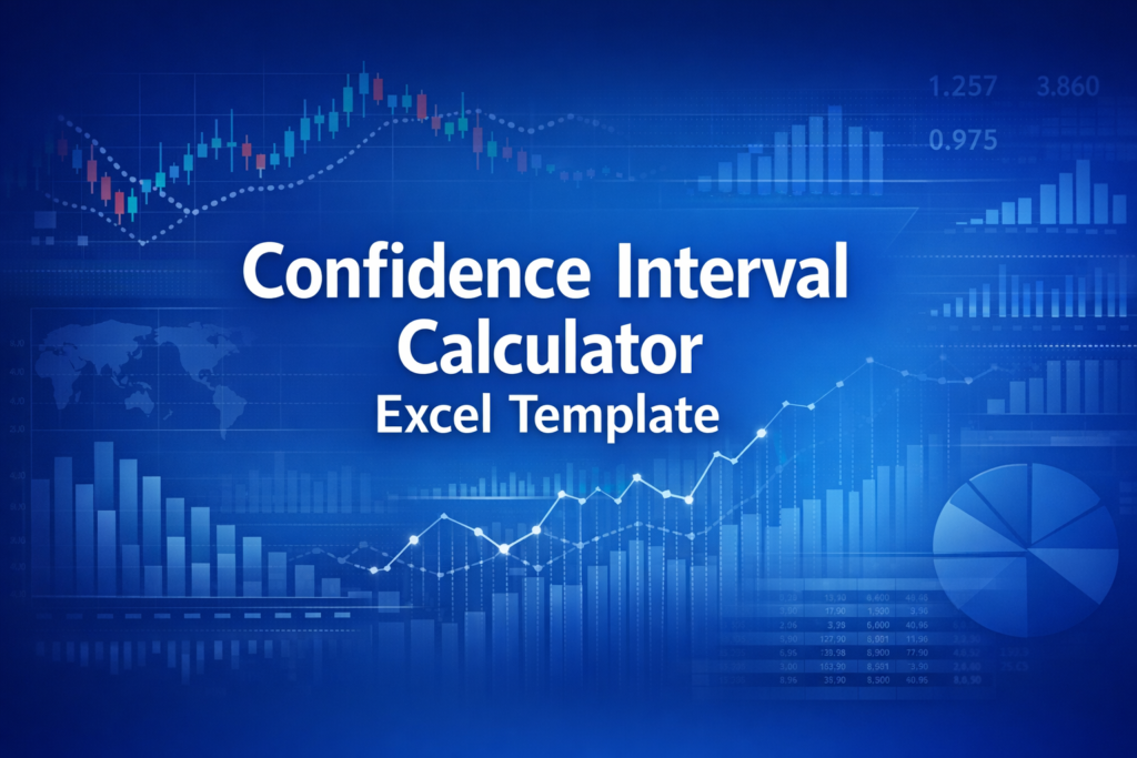 Professional finance illustration representing Confidence Interval Calculator Excel Template