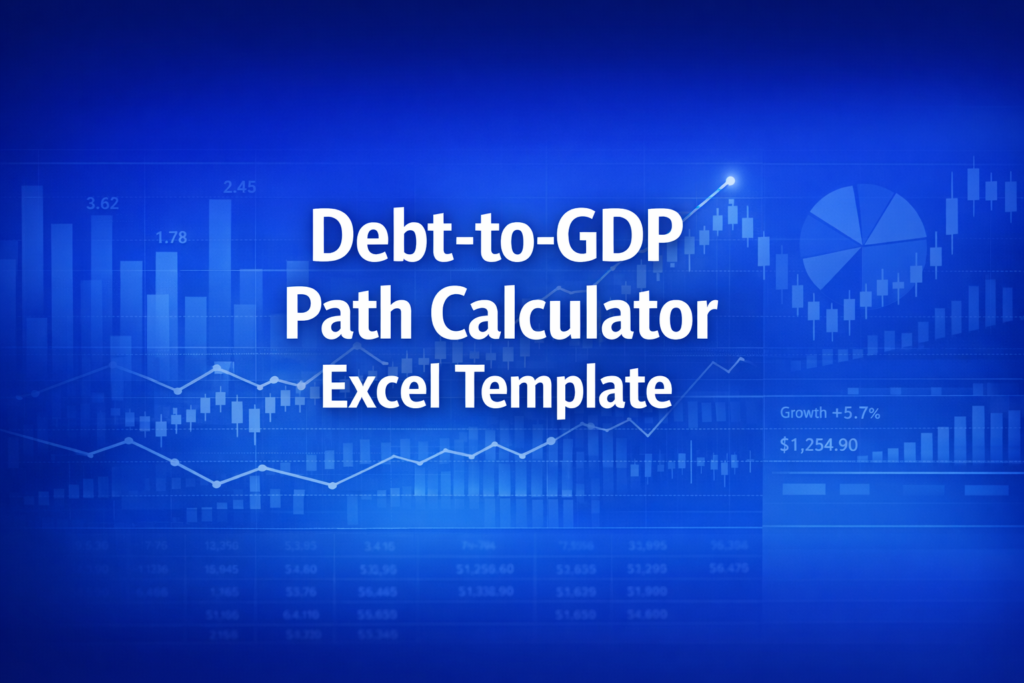 Professional finance illustration representing Debt-to-GDP Path Calculator Excel Template