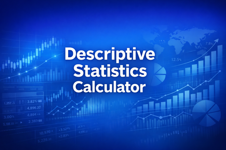 Professional finance illustration representing Descriptive Statistics Calculator