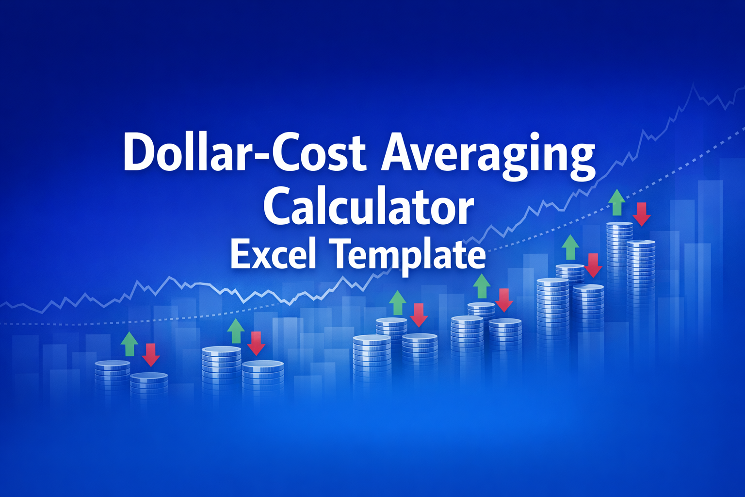 Professional finance illustration representing Dollar-Cost Averaging Calculator Excel Template