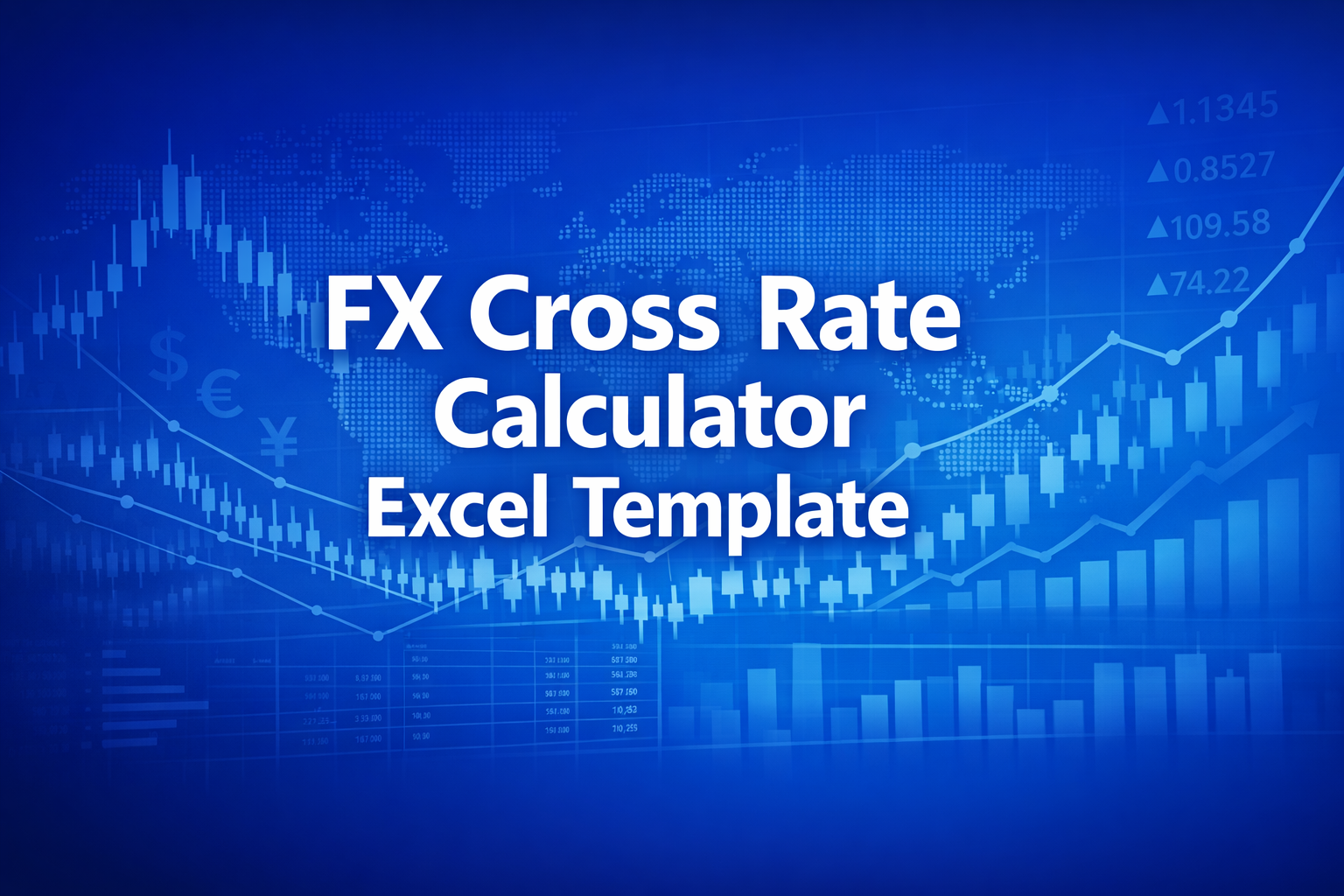Professional finance illustration representing FX Cross Rate Calculator Excel Template