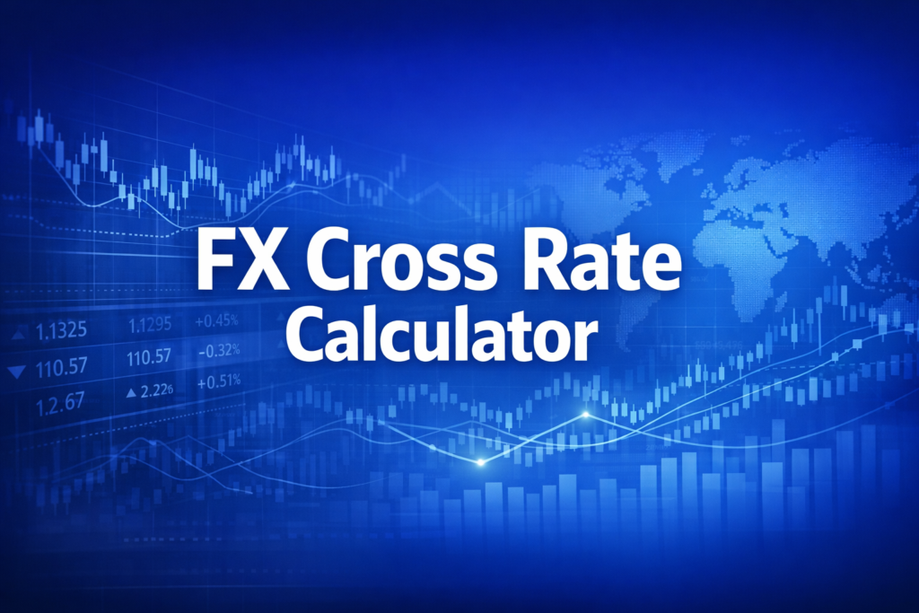 Professional finance illustration representing FX Cross Rate Calculator