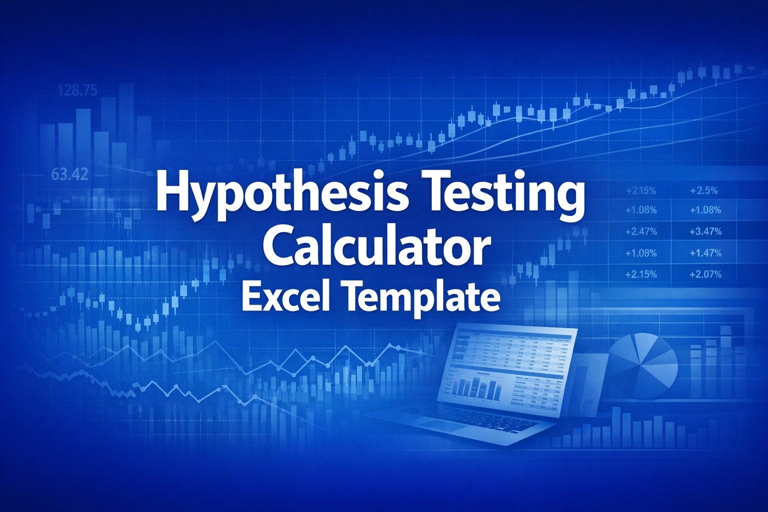 Professional finance illustration representing Hypothesis Testing Calculator Excel Template
