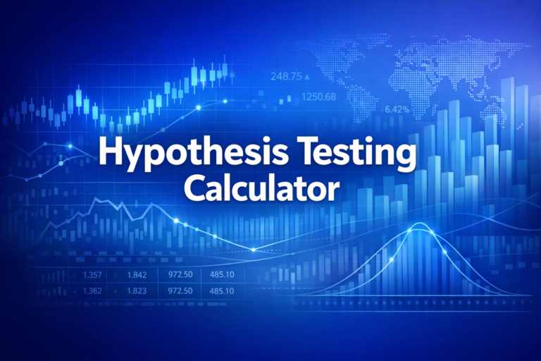 Professional finance illustration representing Hypothesis Testing Calculator