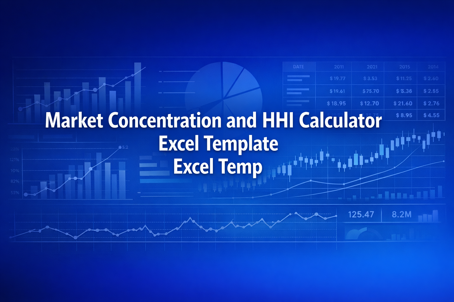Professional finance illustration representing Market Concentration and HHI Calculator Excel Template Excel Template