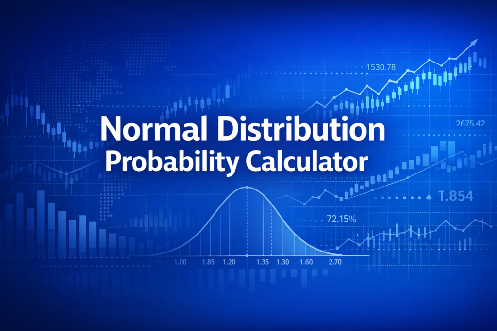 Professional finance illustration representing Normal Distribution Probability Calculator