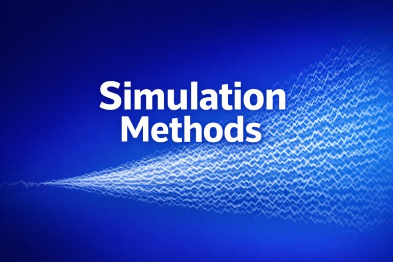 Professional finance illustration representing Simulation Methods: Historical, Bootstrap, and Monte Carlo