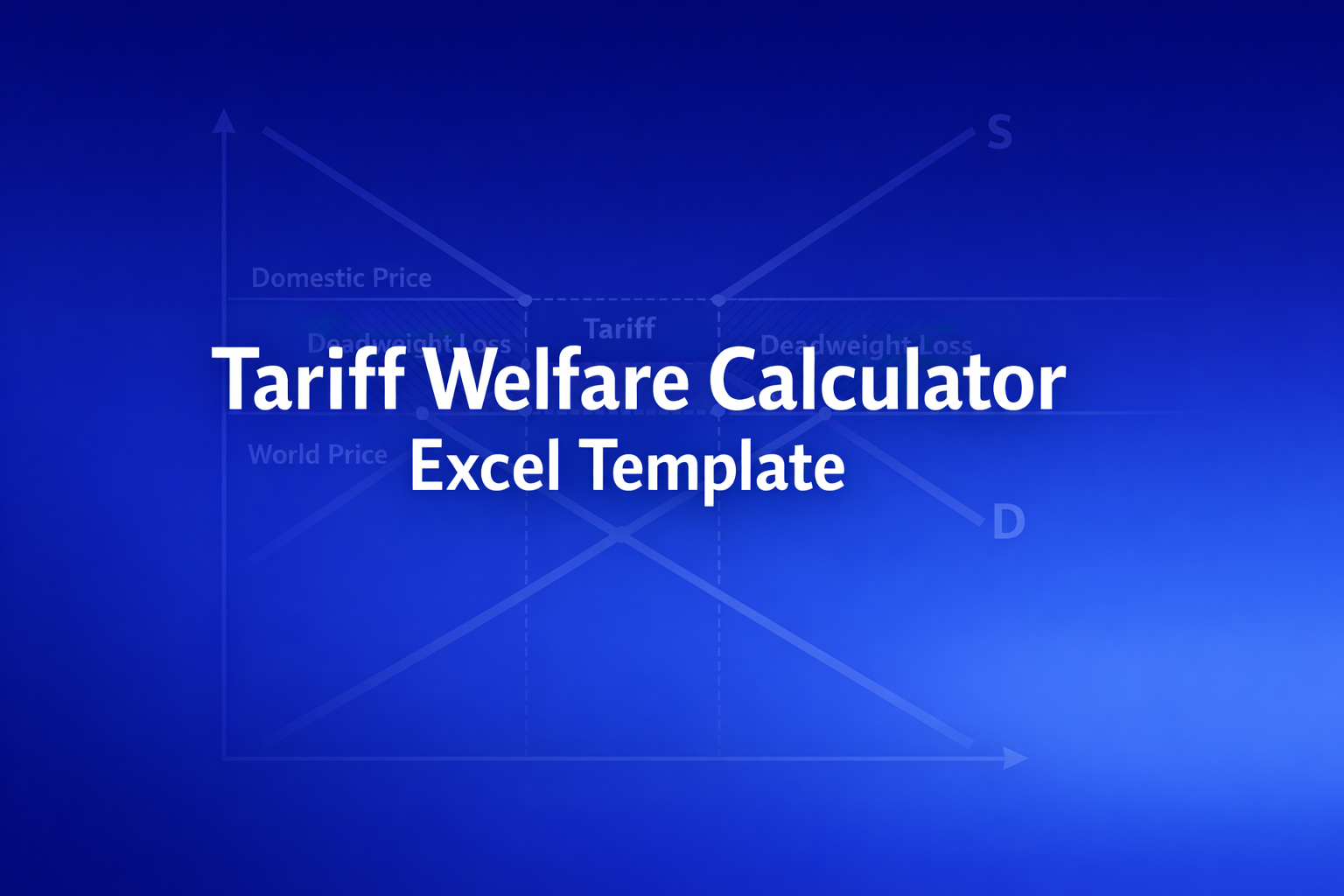 Professional finance illustration representing Tariff Welfare Calculator Excel Template