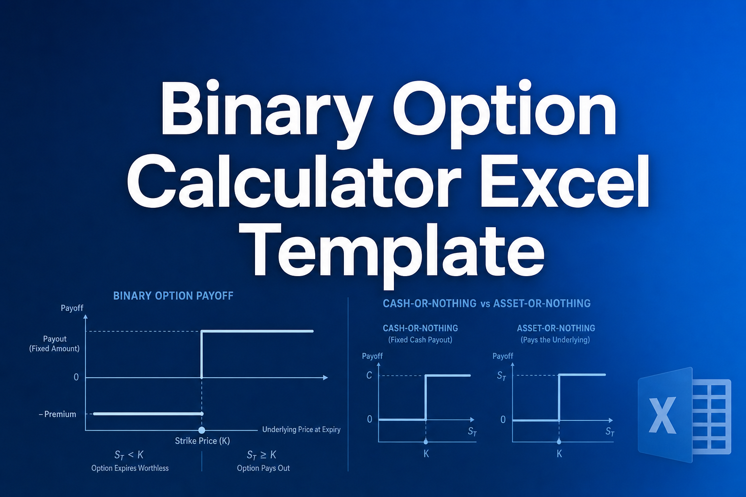 Professional finance illustration representing Binary Option Calculator Excel Template