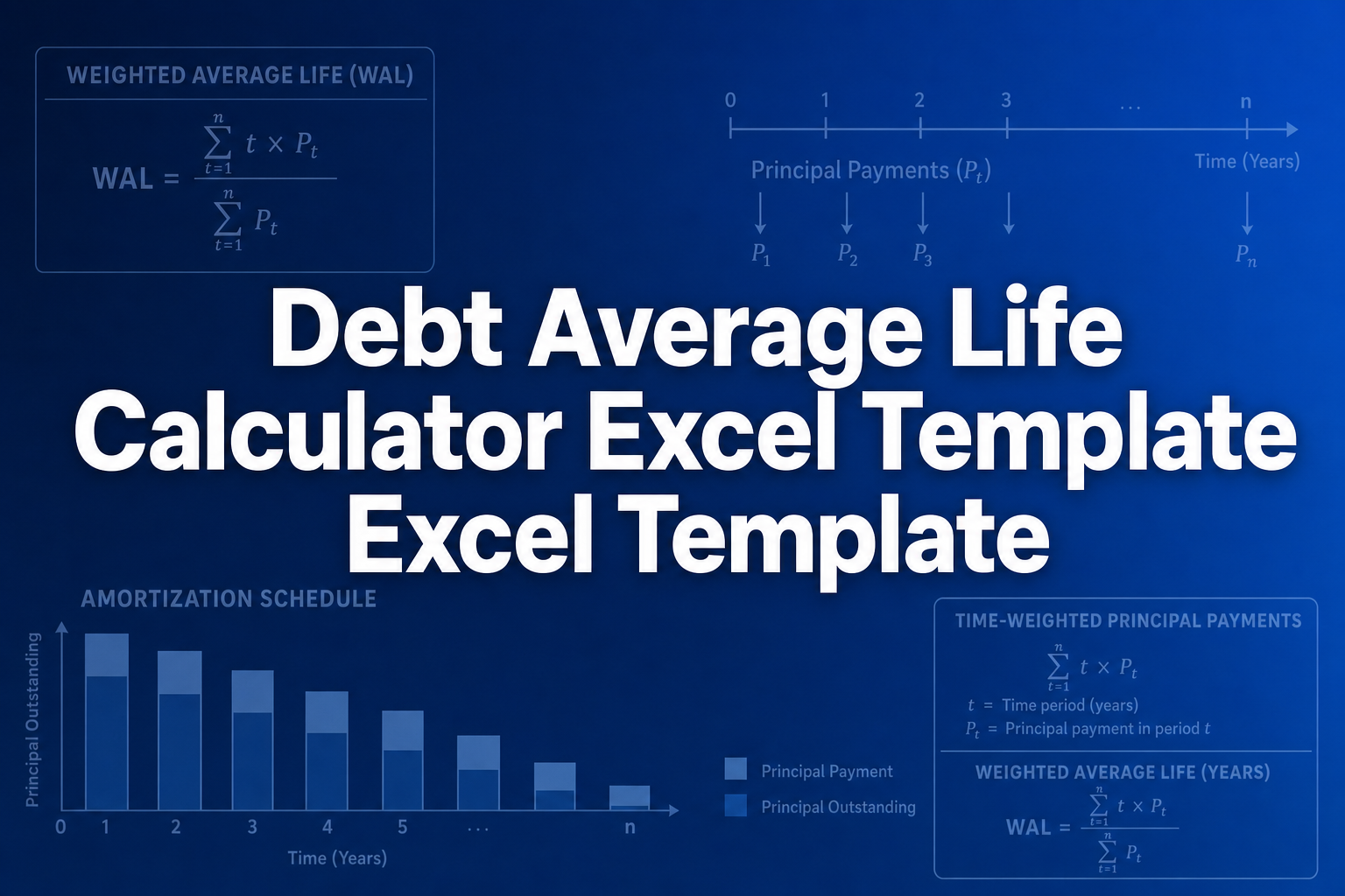 Professional finance illustration representing Debt Average Life Calculator Excel Template Excel Template