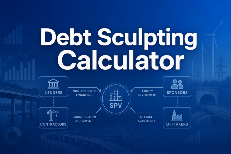 Professional finance illustration representing Debt Sculpting Calculator: Optimize Project Finance Repayments