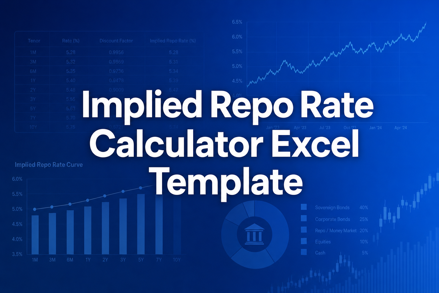 Professional finance illustration representing Implied Repo Rate Calculator Excel Template