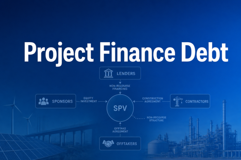 Professional finance illustration representing Project Finance Debt:Equity Ratio: How Leverage is Determined and Optimized