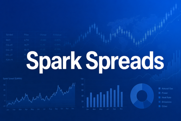 Professional finance illustration representing Spark Spreads: Power Plant Economics and Generation Margins