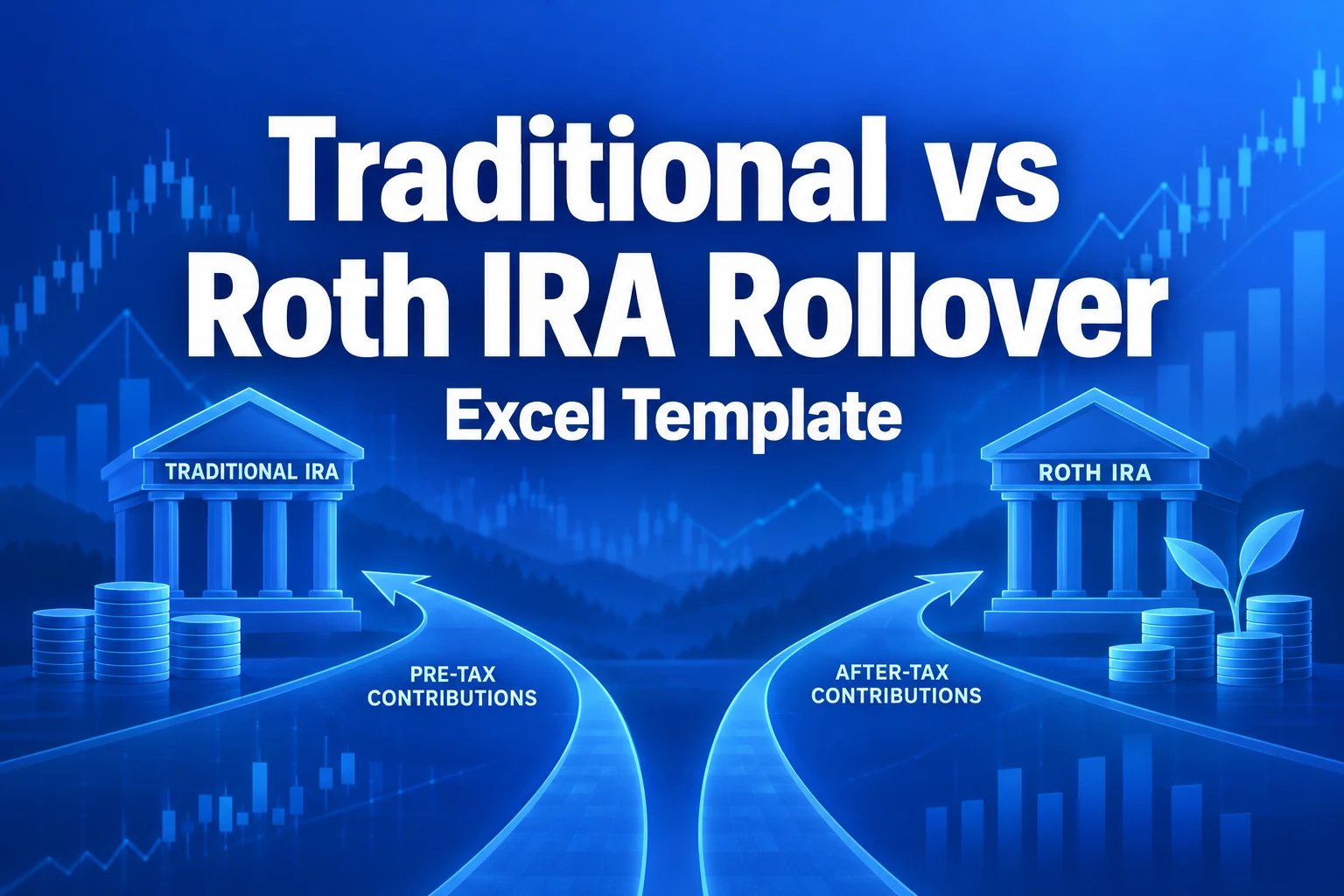 Traditional vs Roth IRA Rollover — Excel Template
