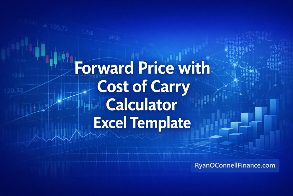 Professional finance illustration representing Forward Price with Cost of Carry Calculator Excel Template