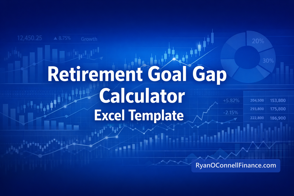 Professional finance illustration representing Retirement Goal Gap Calculator Excel Template